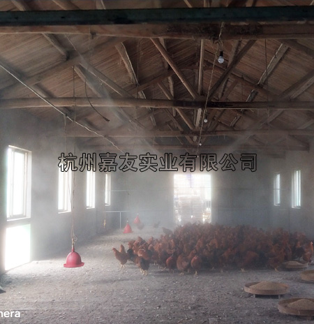 余姚市格格生態家禽養殖噴霧降溫系統安裝案例 余姚市格格生態家禽養殖噴霧降溫系統安裝案例